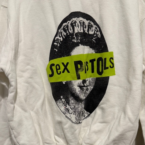 Graphic White Sweatshirt with Bold Design - Picture 2 of 3
